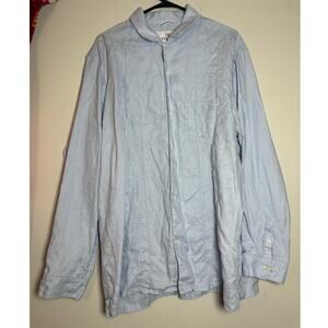 28 Palms XL‎ Long Sleeve Button Up Embroidered Linen Shirt